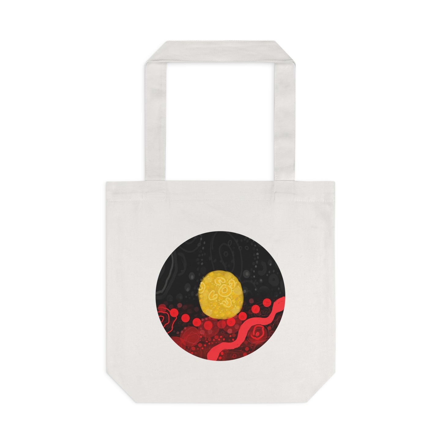 Aboriginal Flag Artwork- Cotton Tote (Circle)