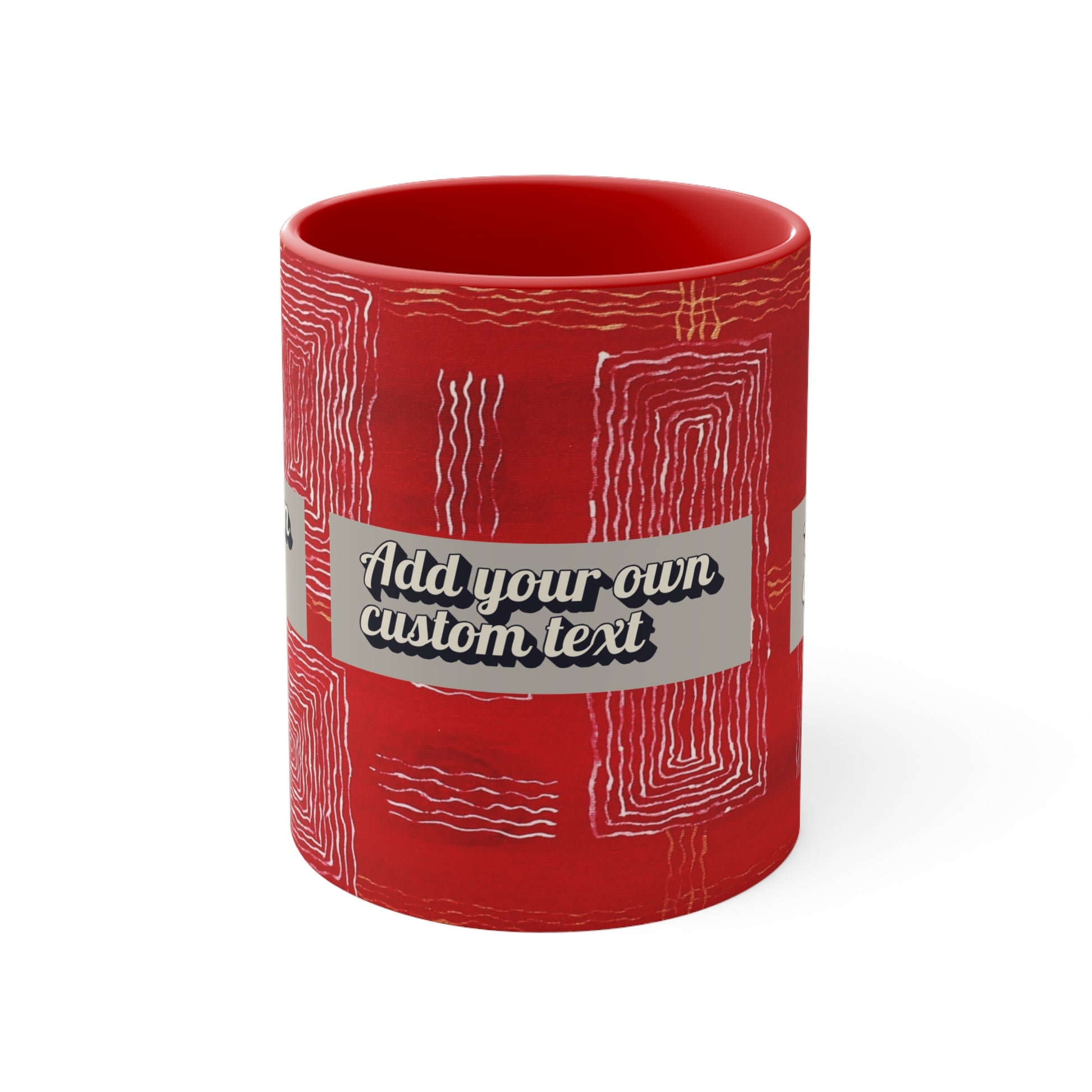 Personalised Red Mug (Add Your Own Text!)