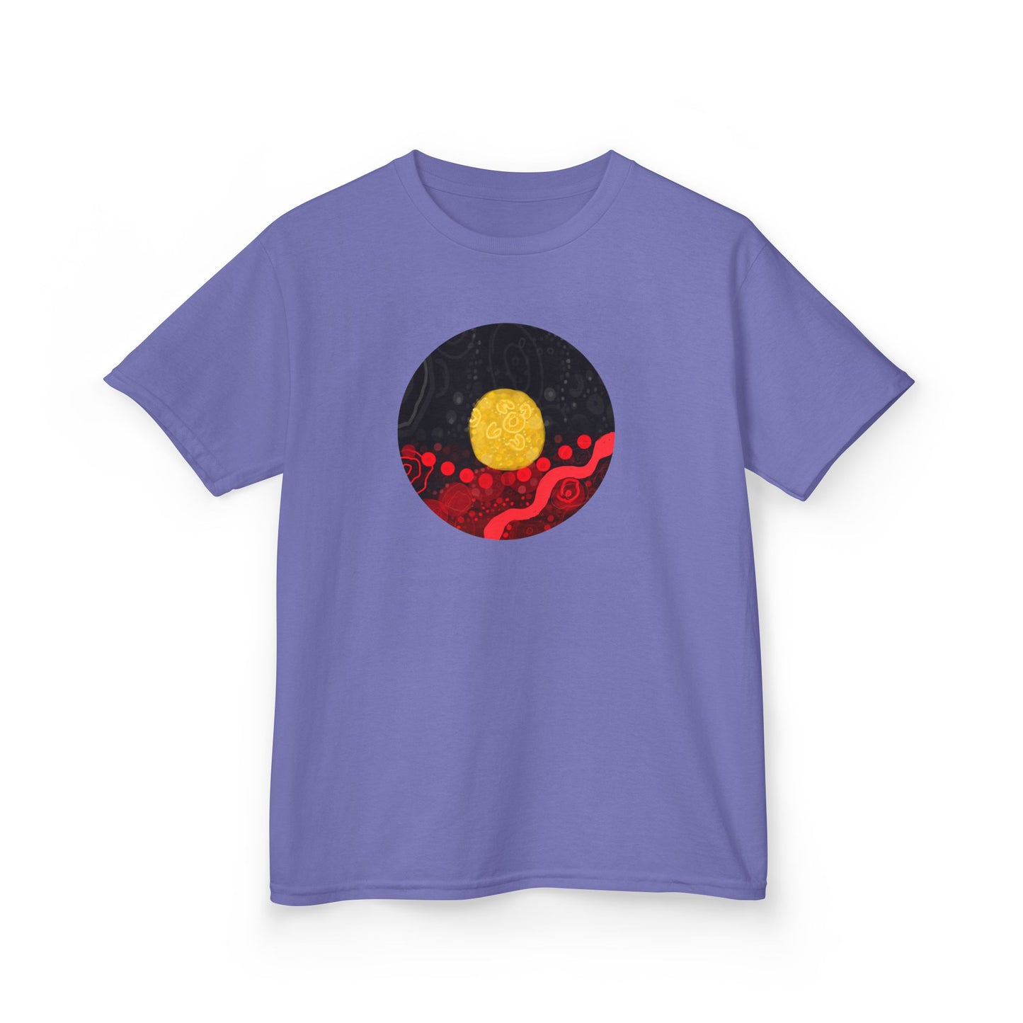 Aboriginal Flag Artwork - Kids Heavy Cotton™ Tee (Circle)