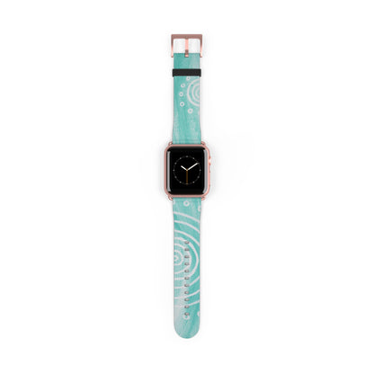 Boho Chic Watch Band - Turquoise Swirl Design