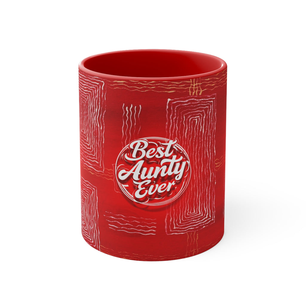 Best Aunty Ever Mug in Red