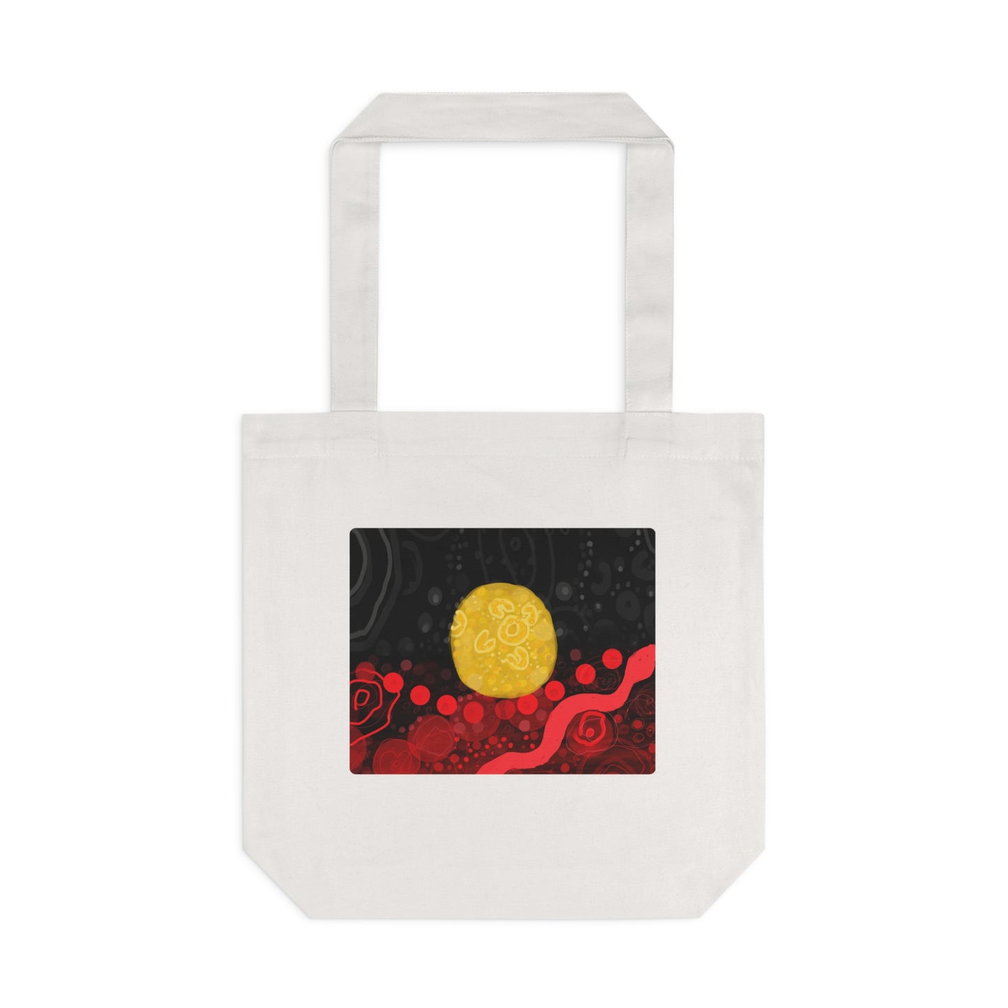 Aboriginal Flag Artwork - Cotton Tote (Rectangle)