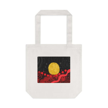 Aboriginal Flag Artwork - Cotton Tote (Rectangle)