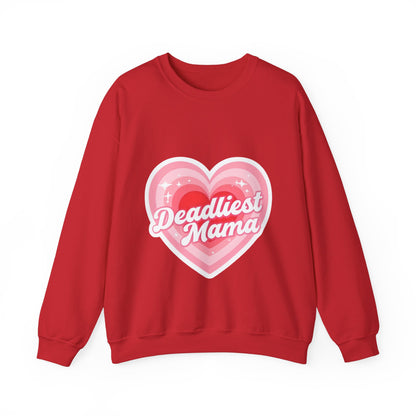 Deadliest Mama (Pink Heart) Crewneck Sweatshirt - Various Colours