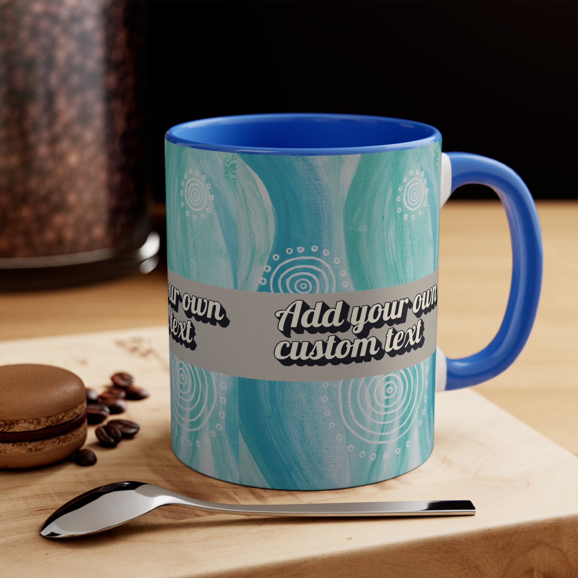 Personalised Blue Mug (Add Your Own Text!)