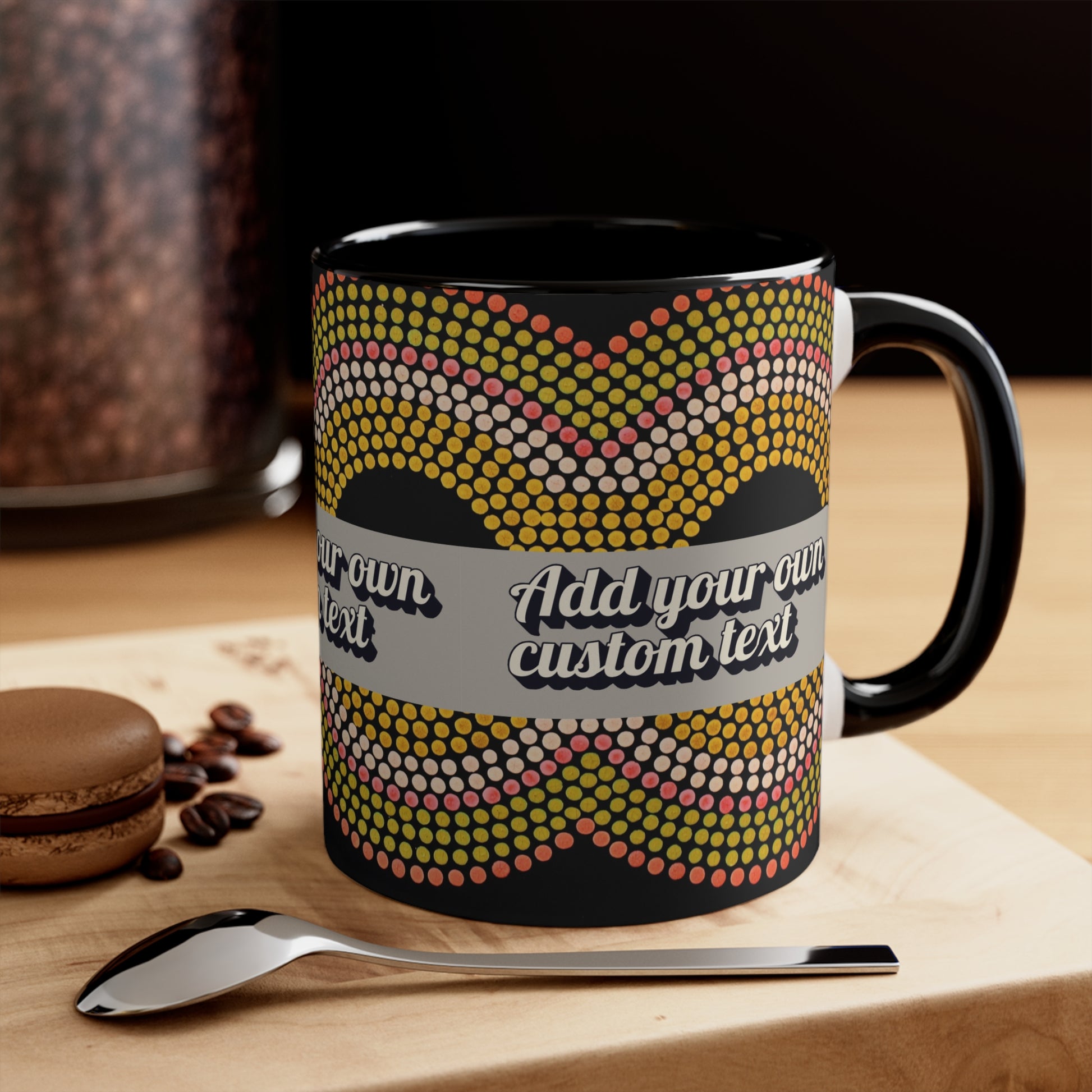 Personalised Black Mug (Add Your Own Text!)