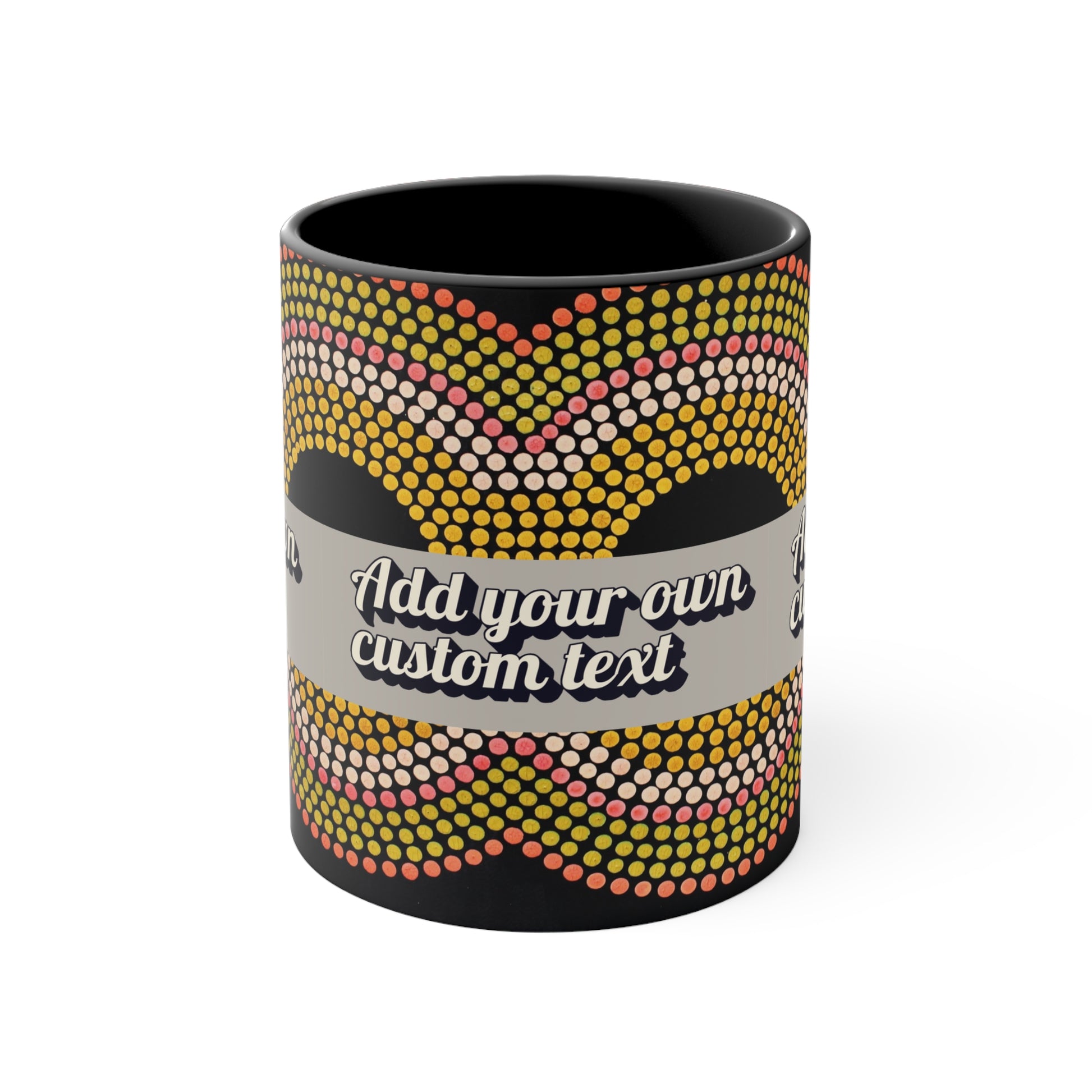 Personalised Black Mug (Add Your Own Text!)