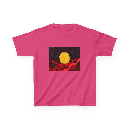 Aboriginal Flag Artwork - Kids Heavy Cotton™ Tee (Rectangle)