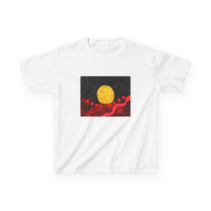 Aboriginal Flag Artwork - Kids Heavy Cotton™ Tee (Rectangle)