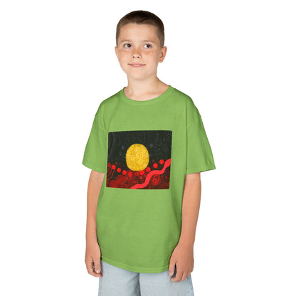 Aboriginal Flag Artwork - Kids Heavy Cotton™ Tee (Rectangle)