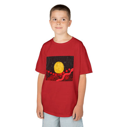 Aboriginal Flag Artwork - Kids Heavy Cotton™ Tee (Rectangle)