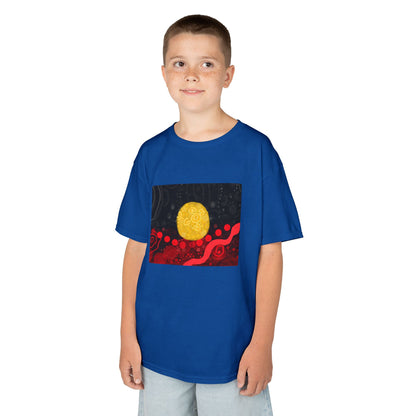 Aboriginal Flag Artwork - Kids Heavy Cotton™ Tee (Rectangle)