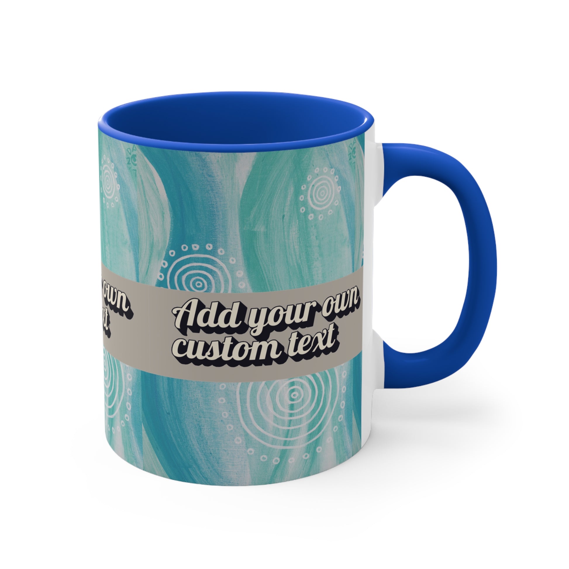 Personalised Blue Mug (Add Your Own Text!)
