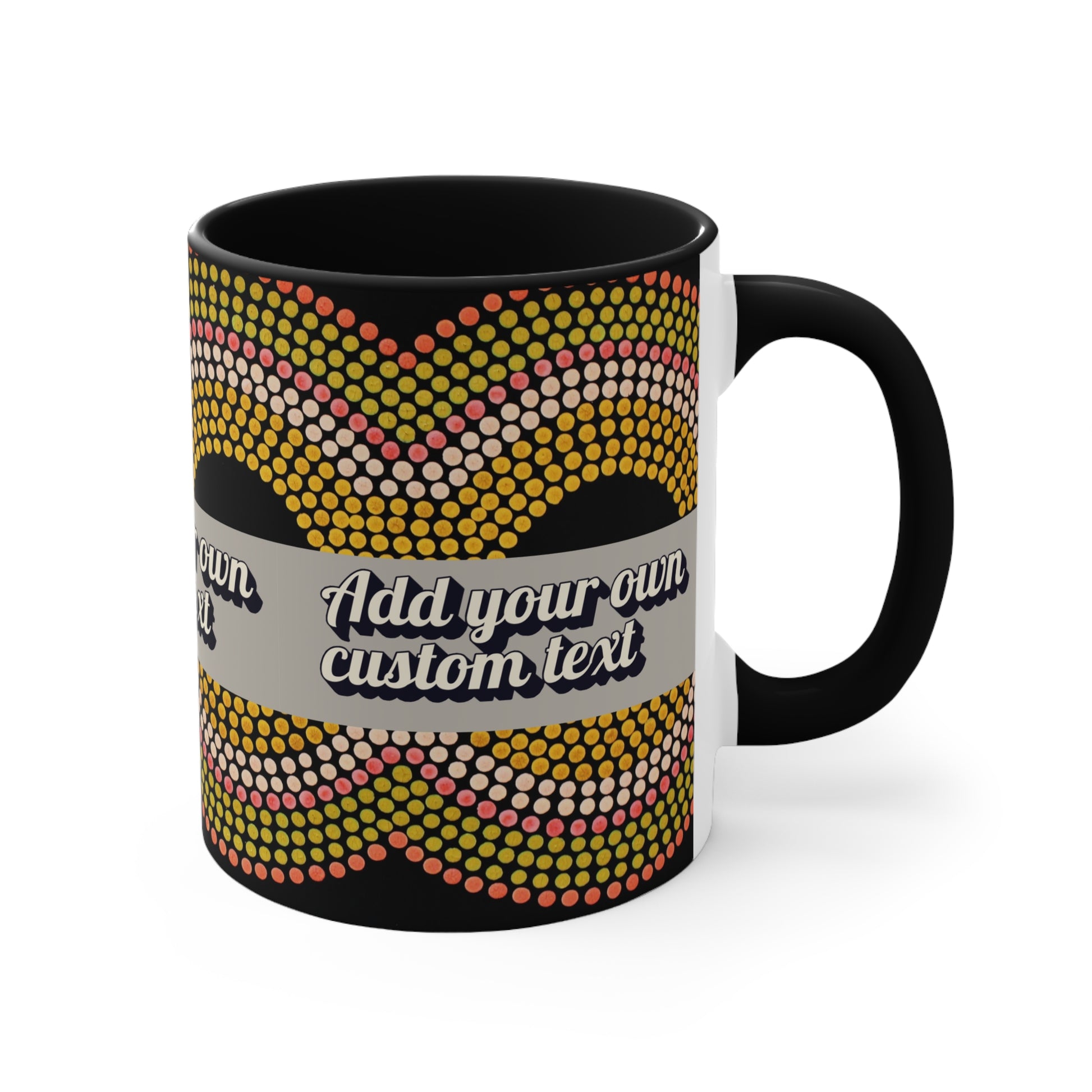 Personalised Black Mug (Add Your Own Text!)