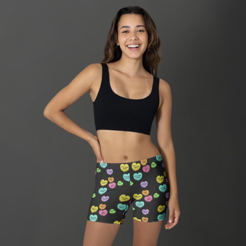 Mid-Rise Everyday Shorts - Hearts in Eclipse