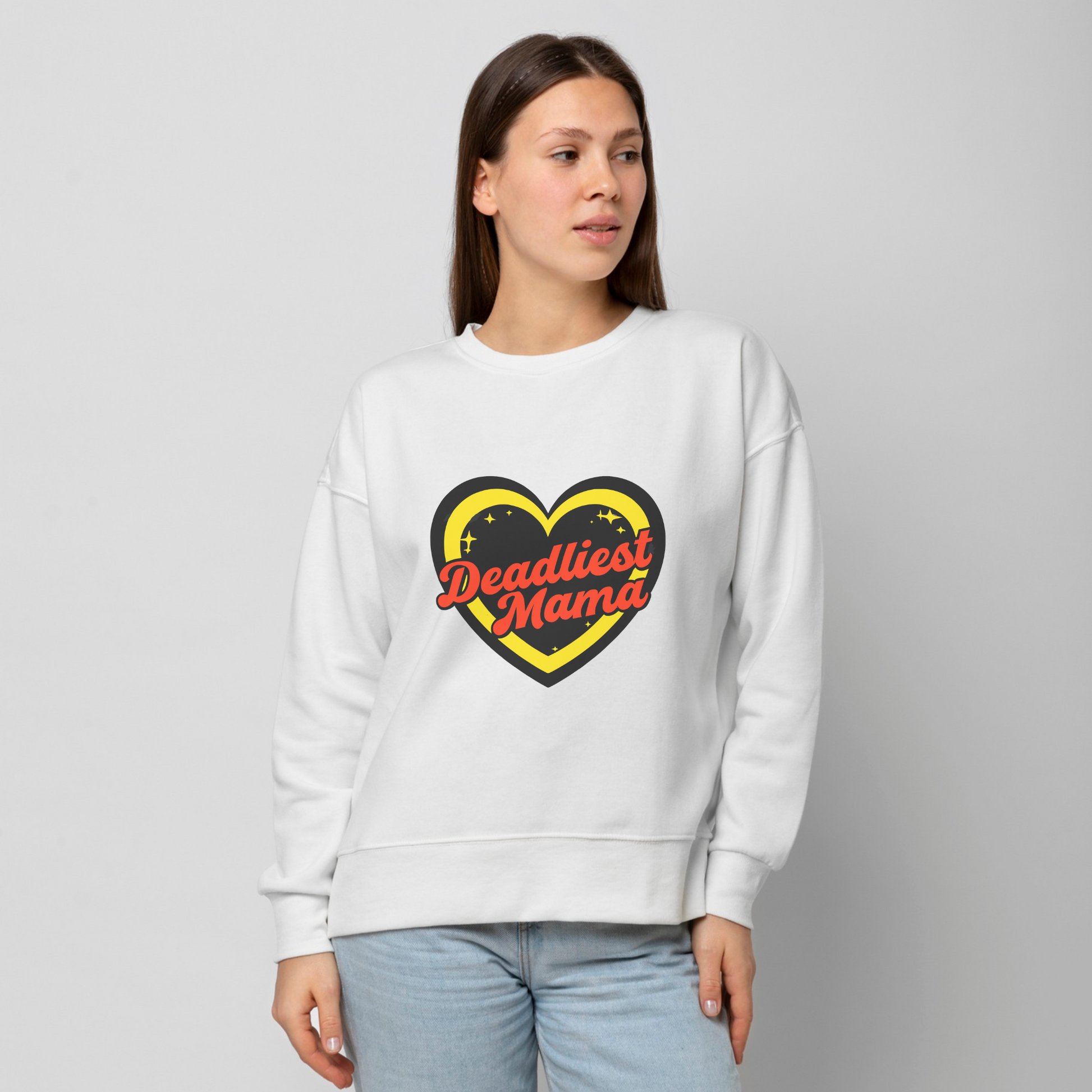 Deadliest Mama Unisex Heavy Blend Crewneck Sweatshirt