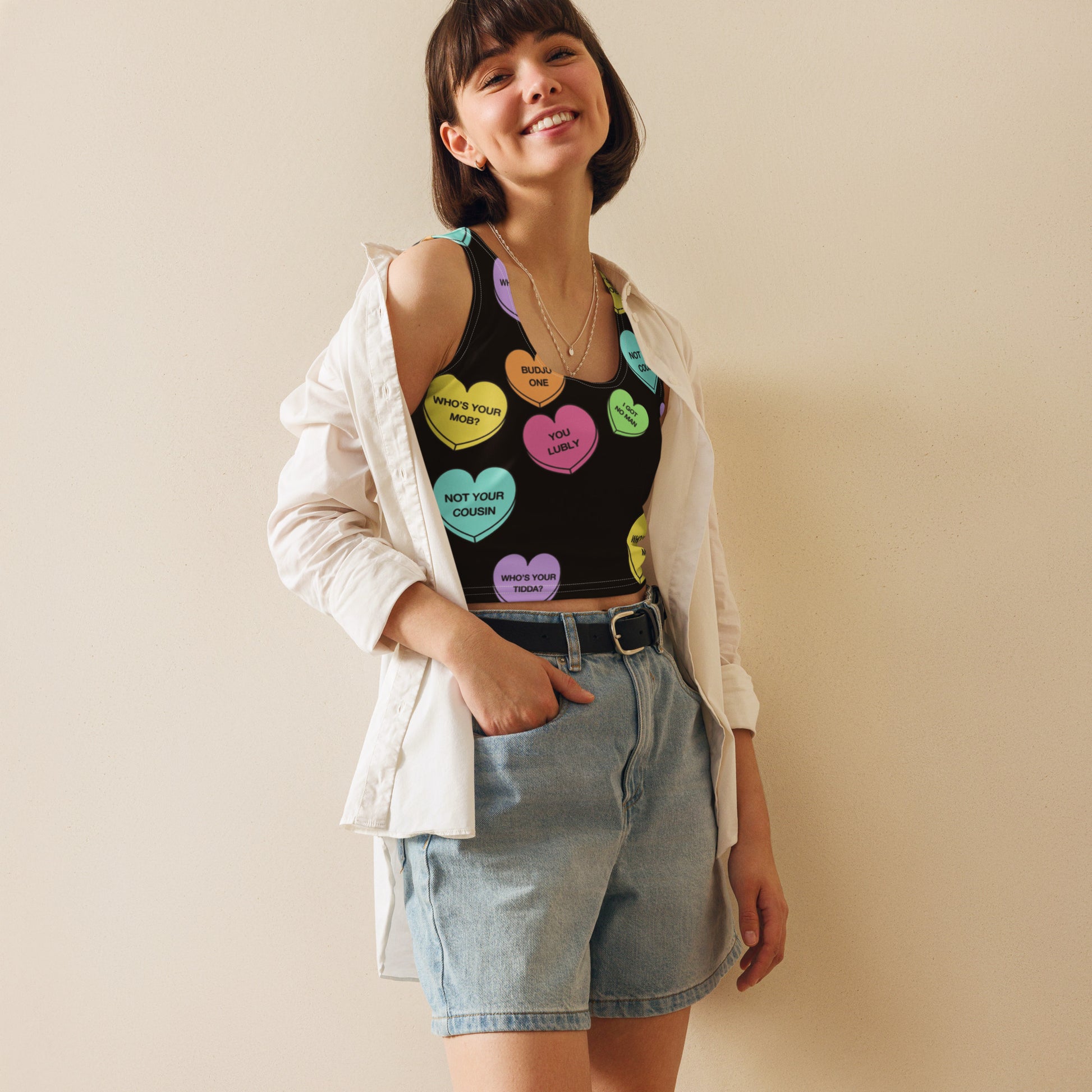 Crop Top (Candy Hearts)(Mob Only)