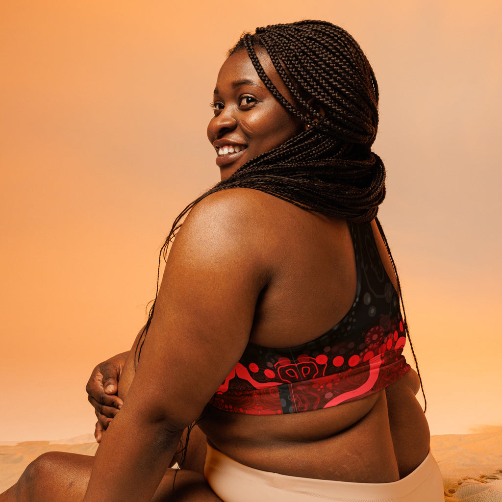 Longline Sports Bra - Artwork One Untitled