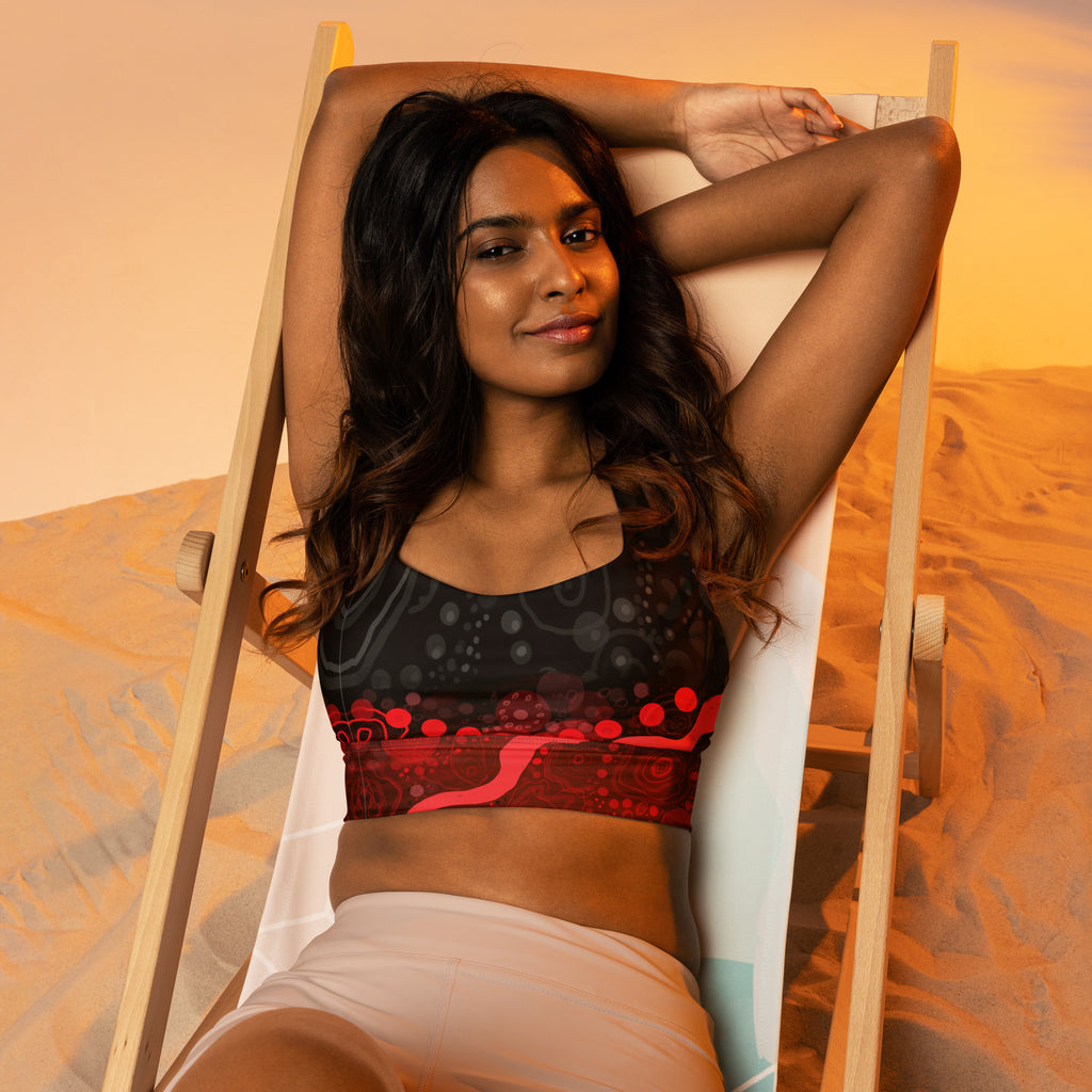 Longline Sports Bra - Artwork One Untitled