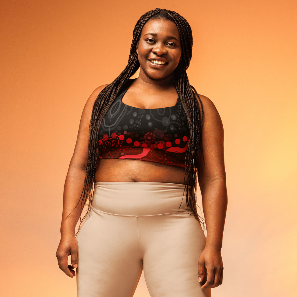 Longline Sports Bra - Artwork One Untitled
