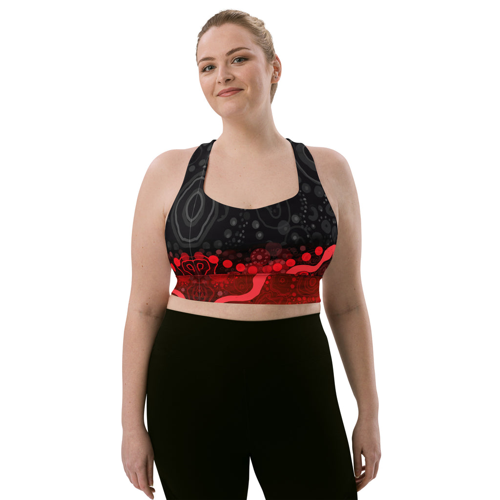 Longline Sports Bra - Artwork One Untitled