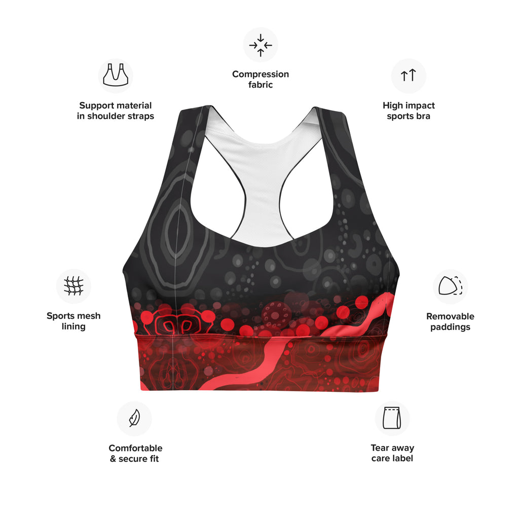 Longline Sports Bra - Artwork One Untitled