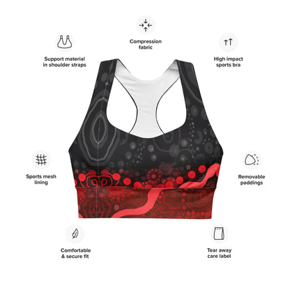 Longline Sports Bra - Artwork One Untitled