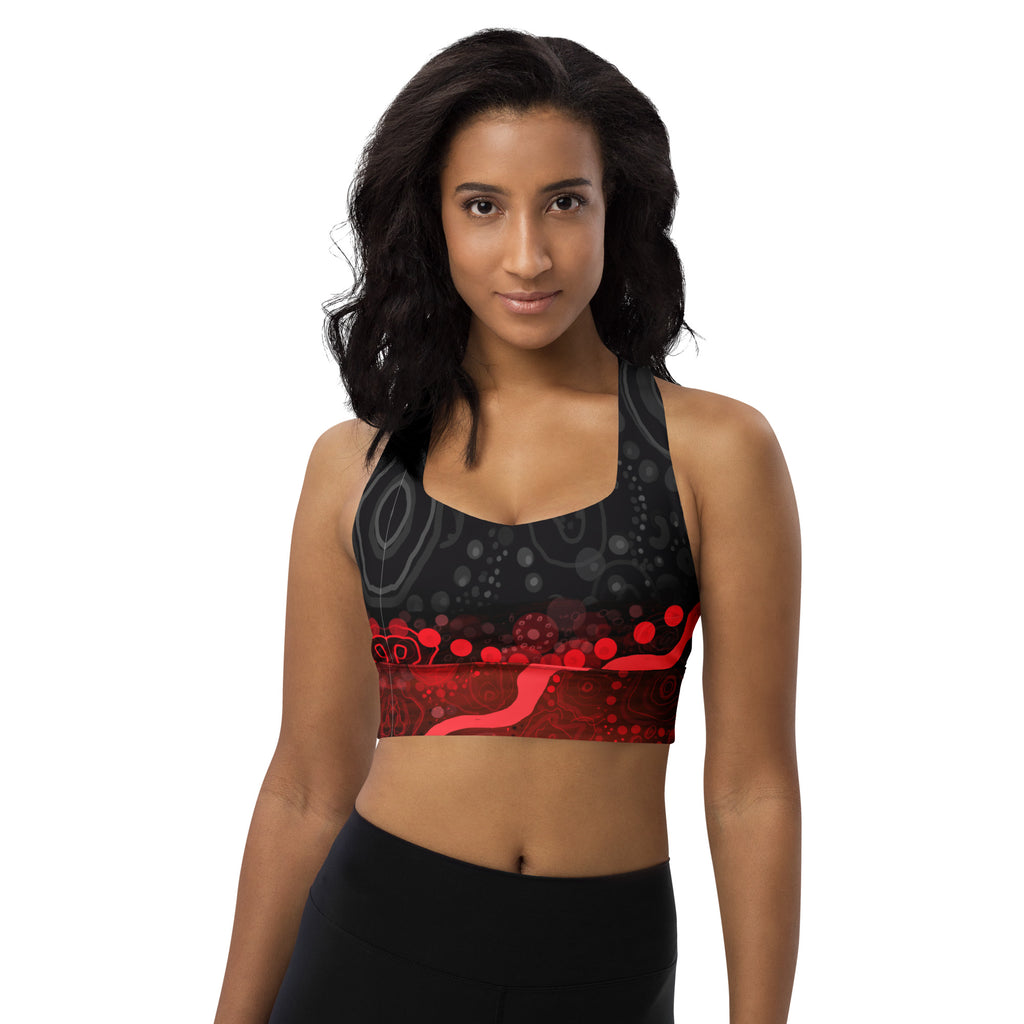 Longline Sports Bra - Artwork One Untitled