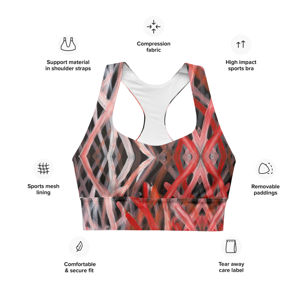 Longline Sports Bra - Blood on the Ground