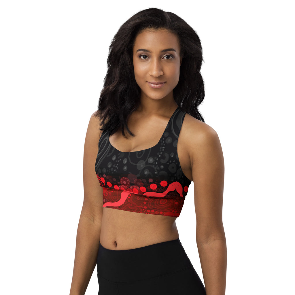 Longline Sports Bra - Artwork One Untitled
