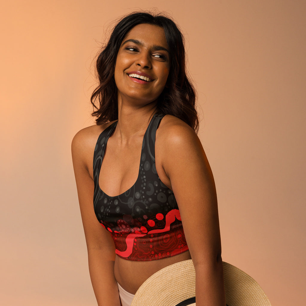 Longline Sports Bra - Artwork One Untitled