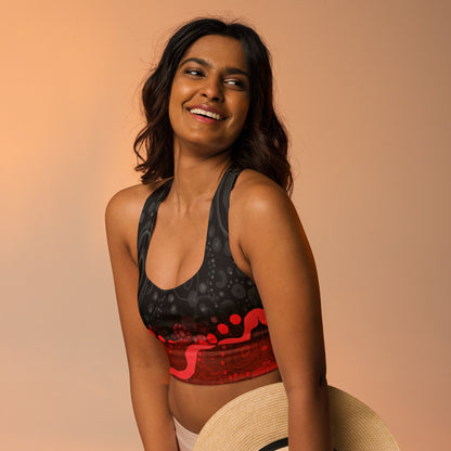 Longline Sports Bra - Artwork One Untitled