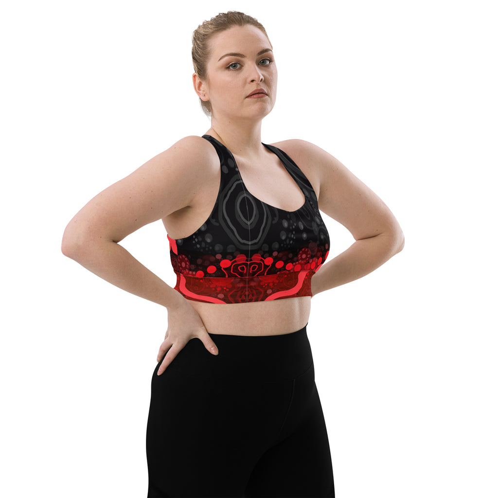 Longline Sports Bra - Artwork One Untitled