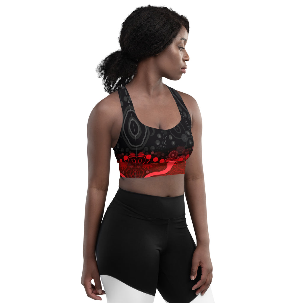 Longline Sports Bra - Artwork One Untitled