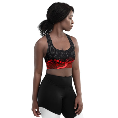 Longline Sports Bra - Artwork One Untitled