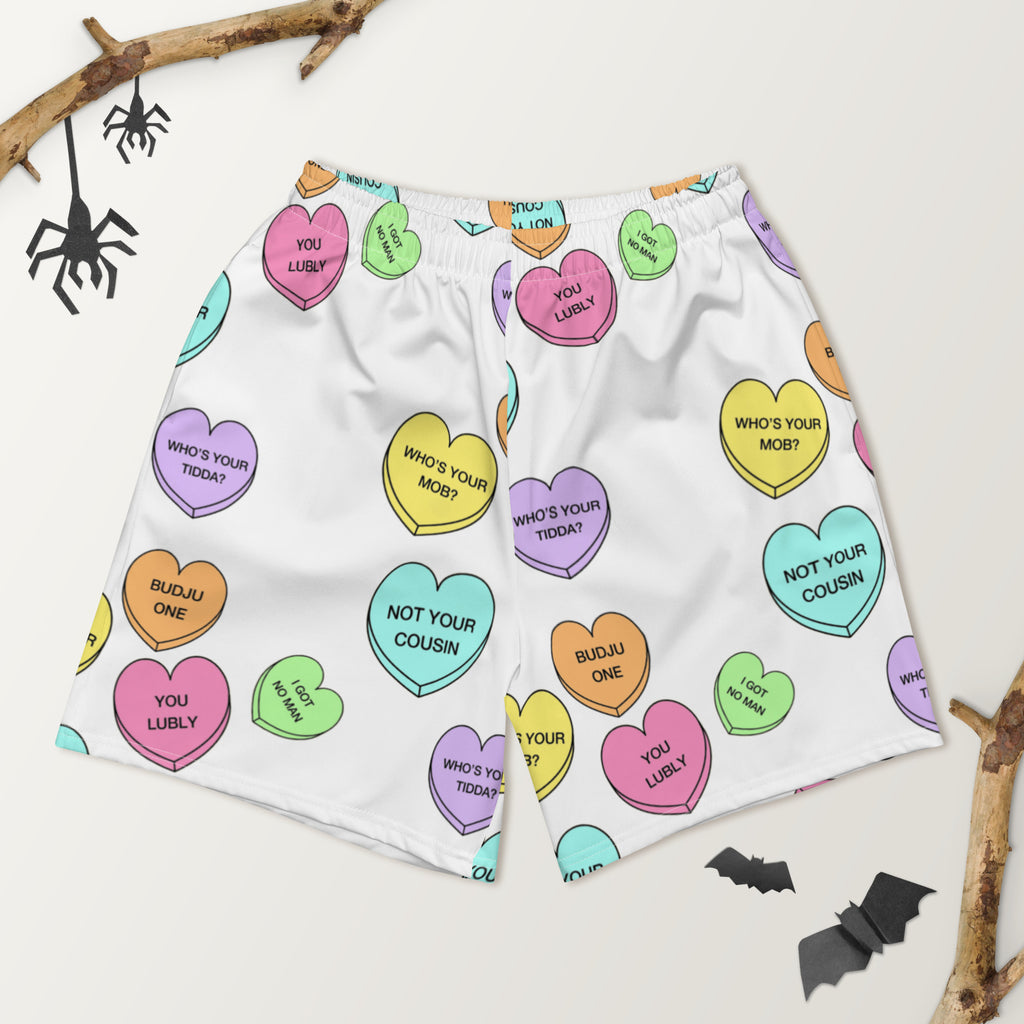 Men's Recycled Athletic Shorts (Candy Hearts) (Mob Only)