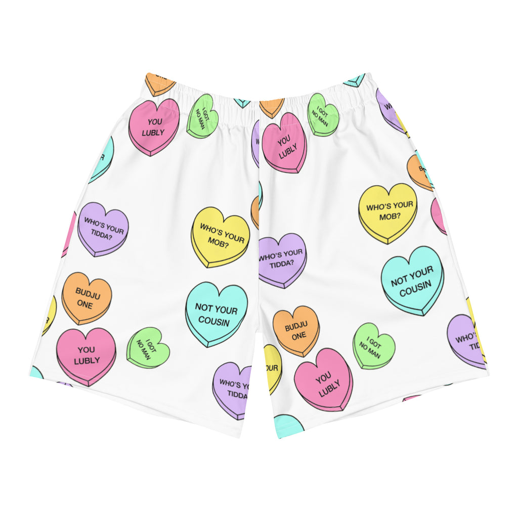 Men's Recycled Athletic Shorts (Candy Hearts) (Mob Only)