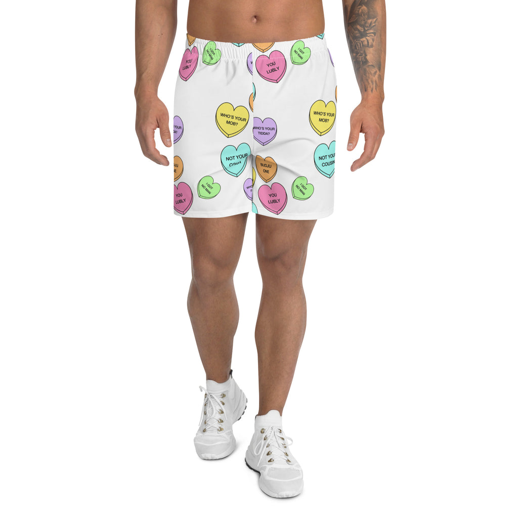 Men's Recycled Athletic Shorts (Candy Hearts) (Mob Only)