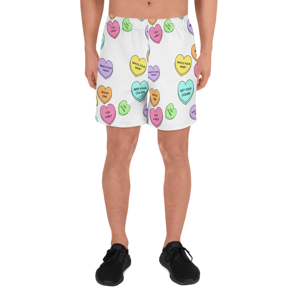 Men's Recycled Athletic Shorts (Candy Hearts) (Mob Only)