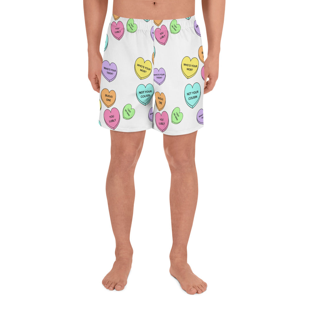 Men's Recycled Athletic Shorts (Candy Hearts) (Mob Only)