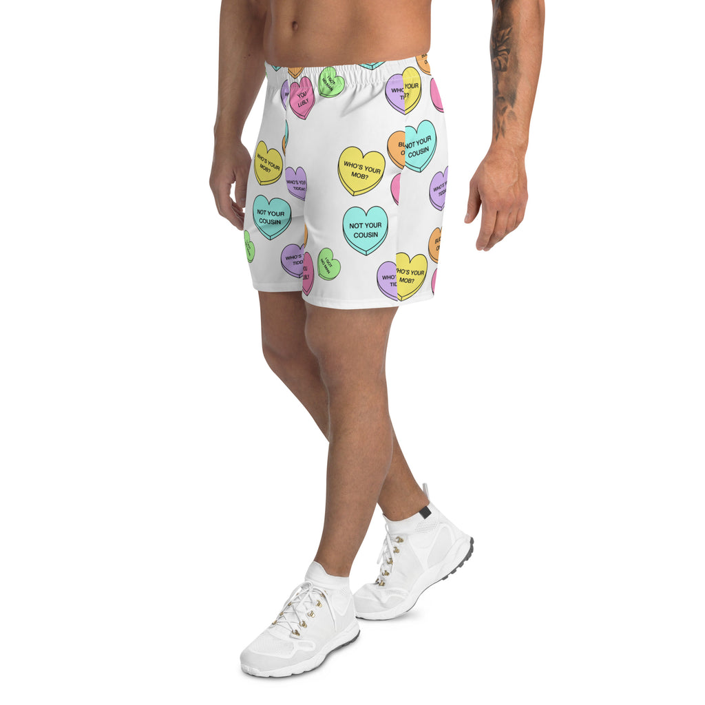 Men's Recycled Athletic Shorts (Candy Hearts) (Mob Only)