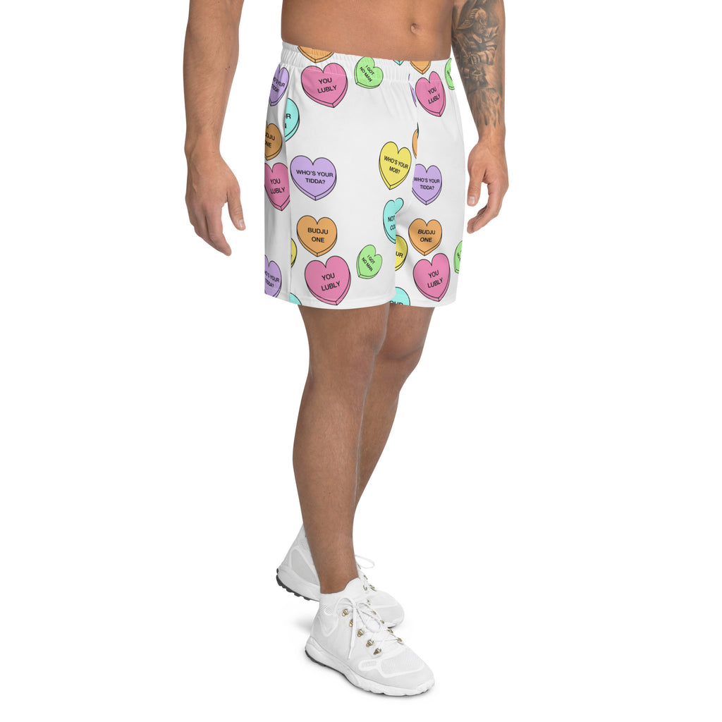 Men's Recycled Athletic Shorts (Candy Hearts) (Mob Only)