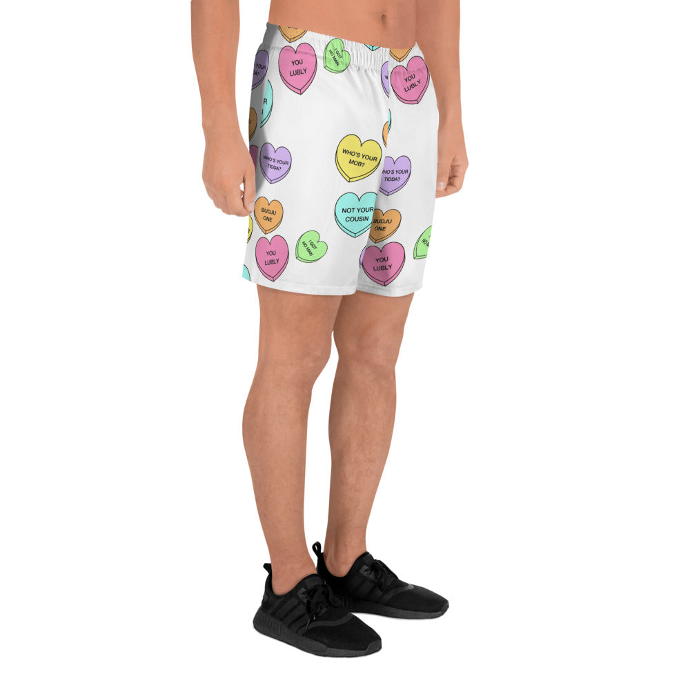 Men's Recycled Athletic Shorts (Candy Hearts) (Mob Only)