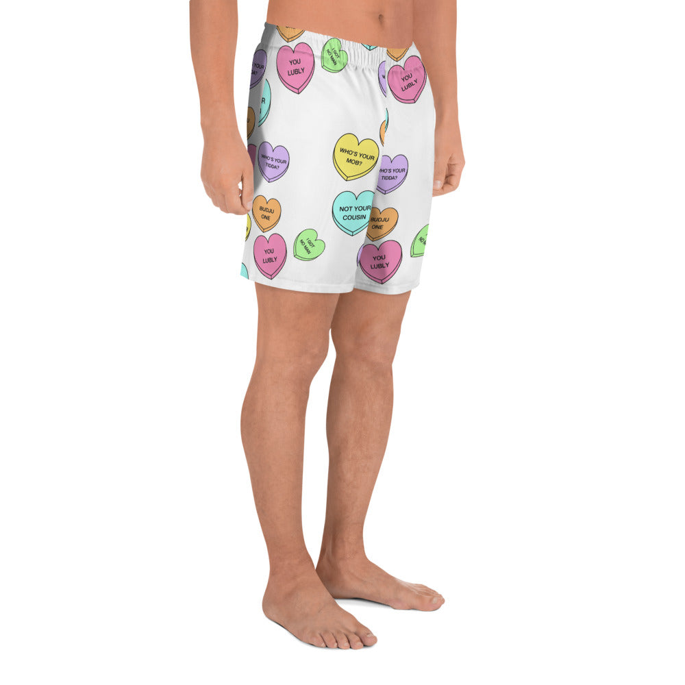 Men's Recycled Athletic Shorts (Candy Hearts) (Mob Only)