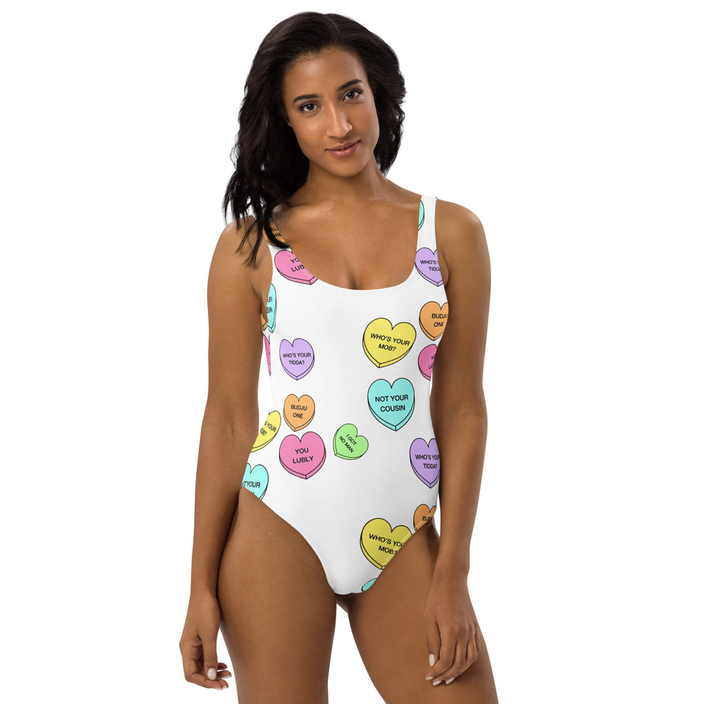 One-Piece Swimsuit (Candy Hearts) (Mob Only)