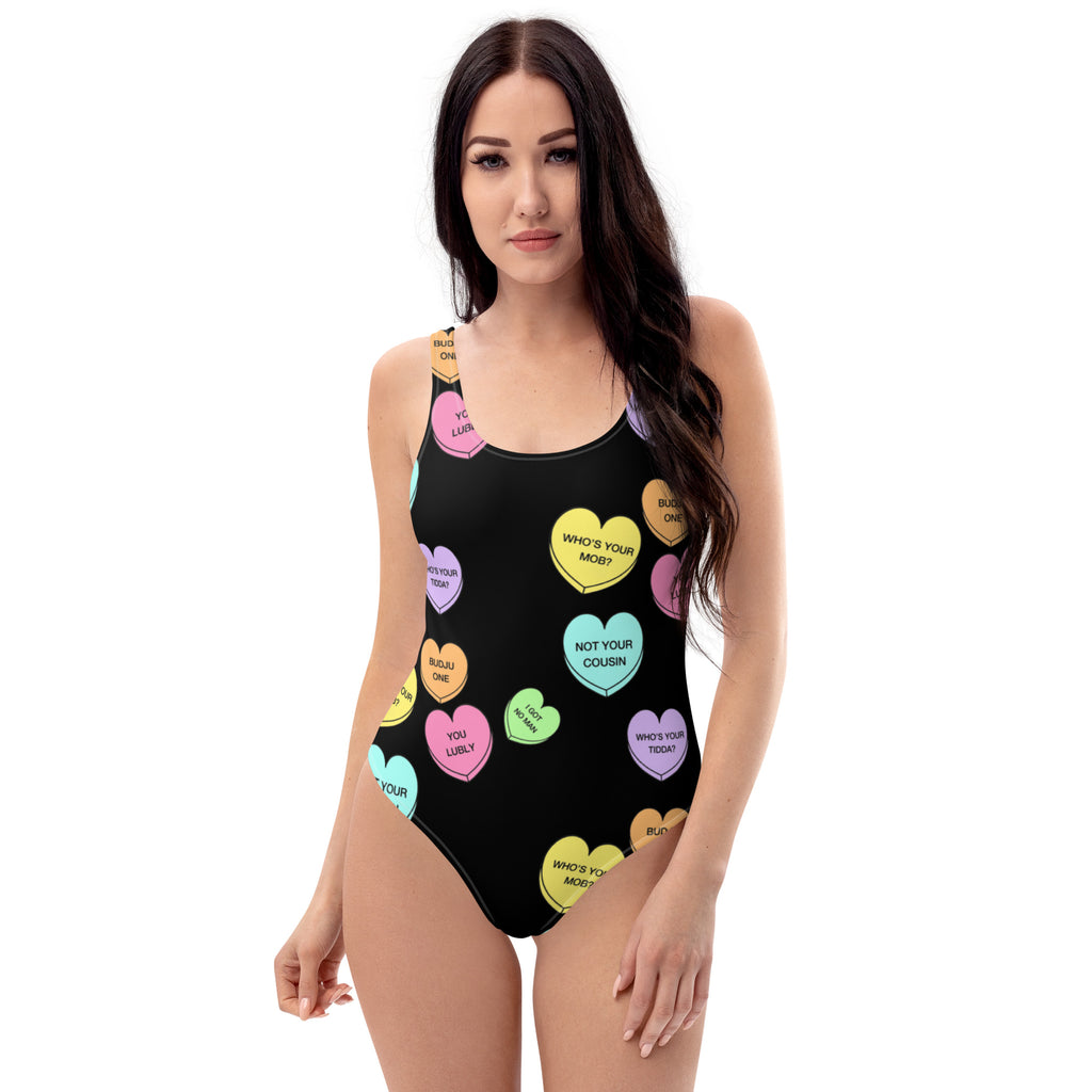 One-Piece Swimsuit (Candy Hearts) (Mob Only)