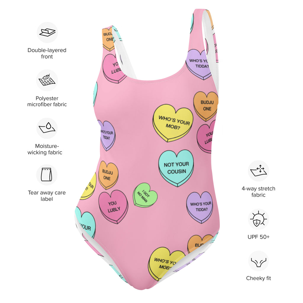 One-Piece Swimsuit  (Candy Hearts) (Mob