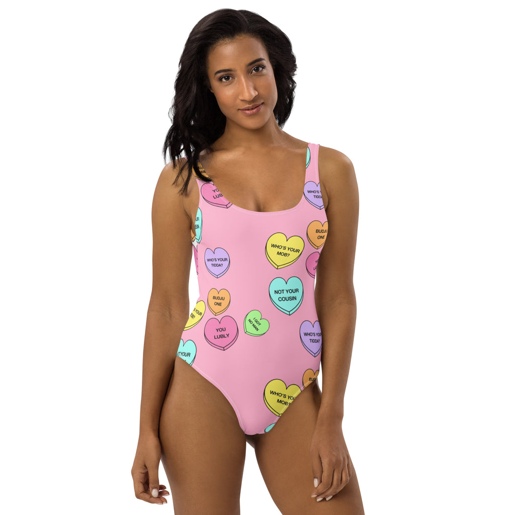 One-Piece Swimsuit  (Candy Hearts) (Mob