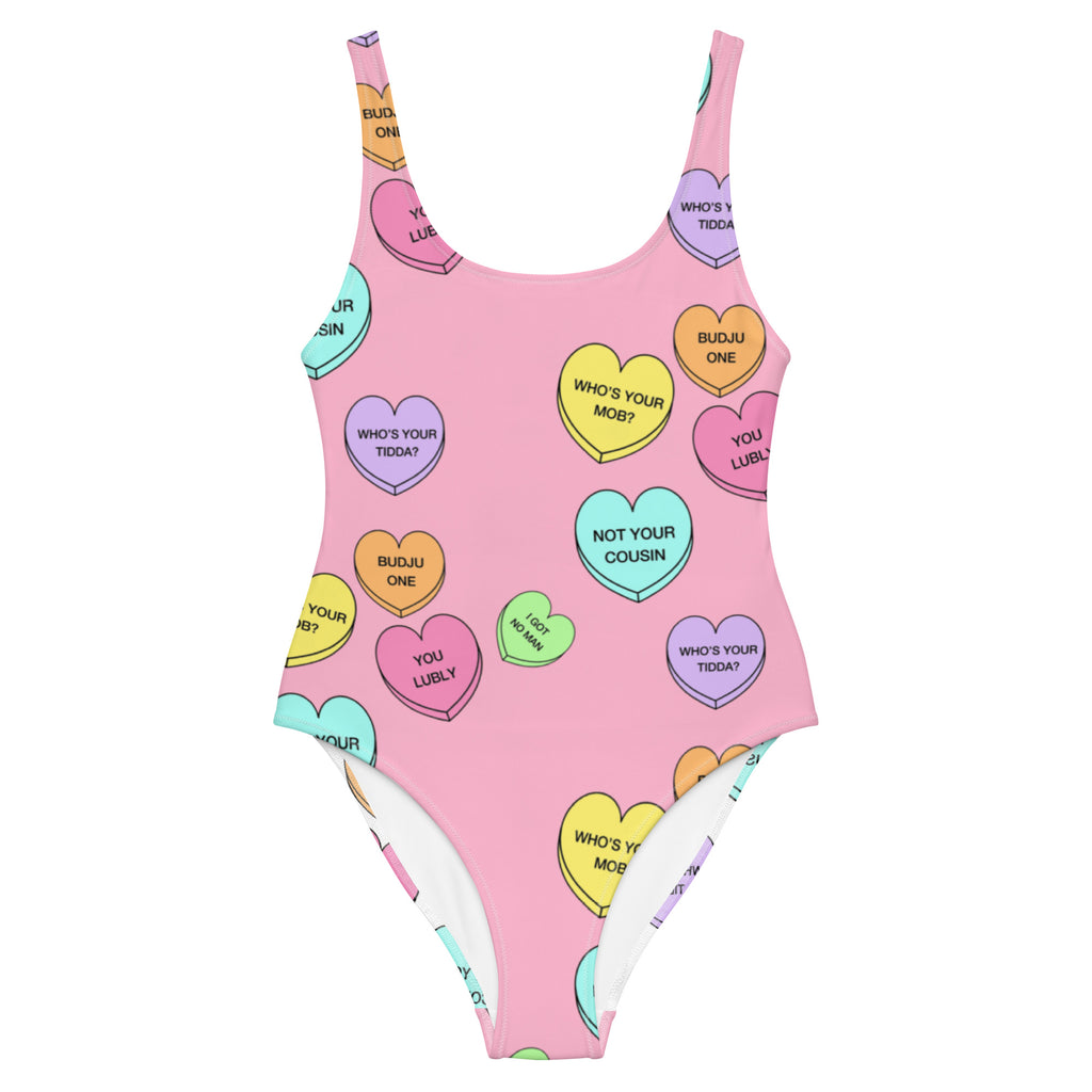 One-Piece Swimsuit  (Candy Hearts) (Mob