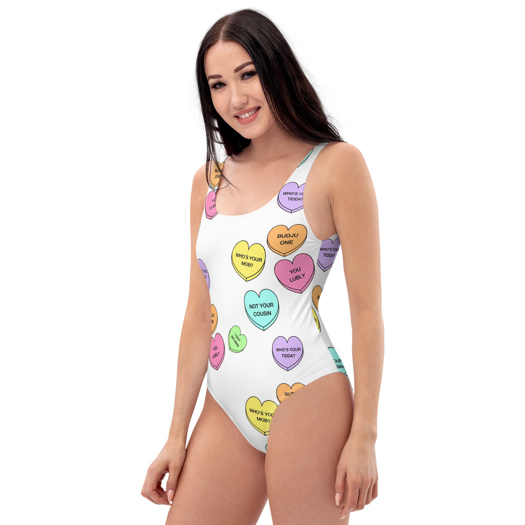 One-Piece Swimsuit (Candy Hearts) (Mob Only)